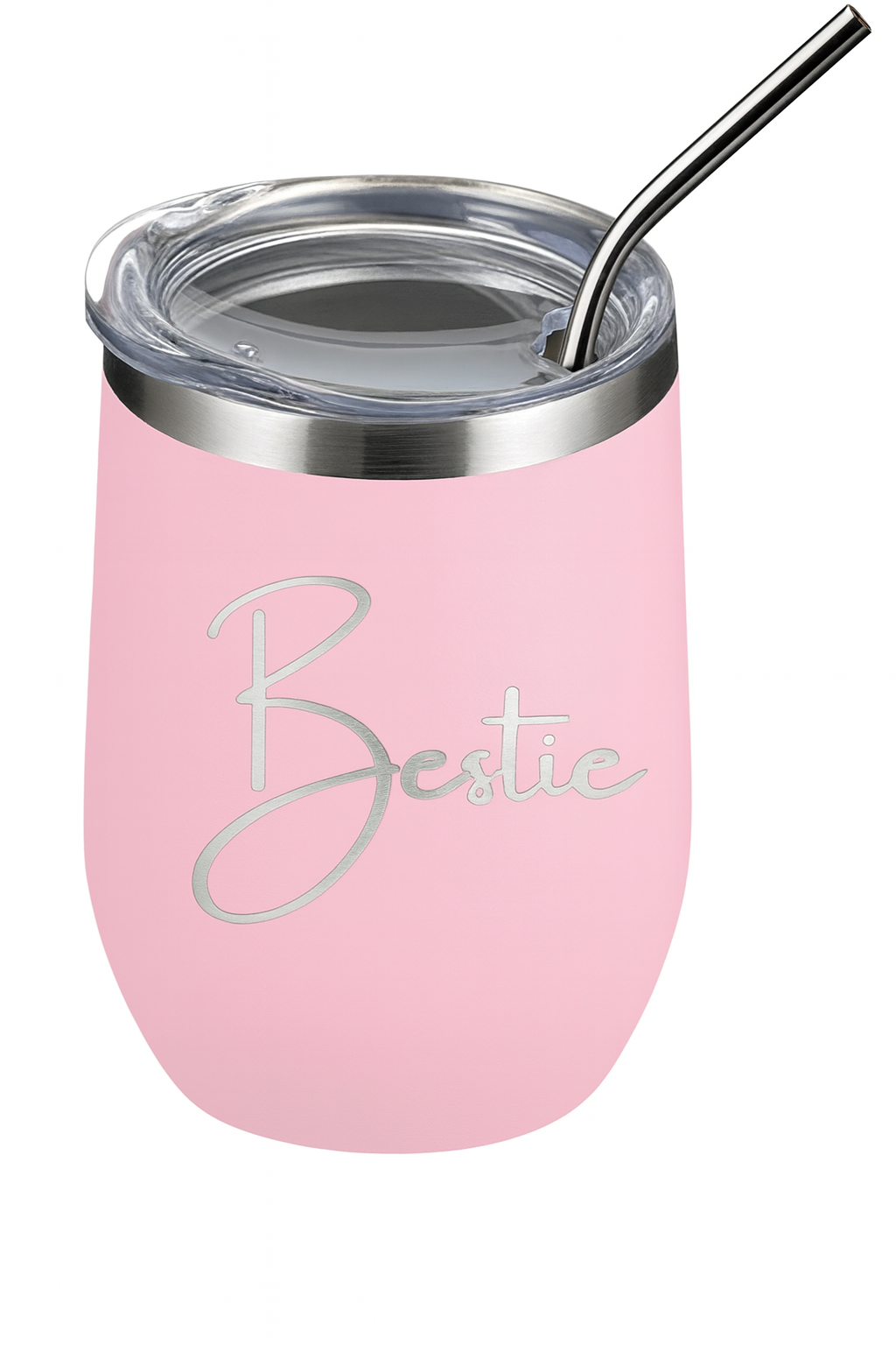 Bestie Delicate PINK Engraved Wine Tumbler