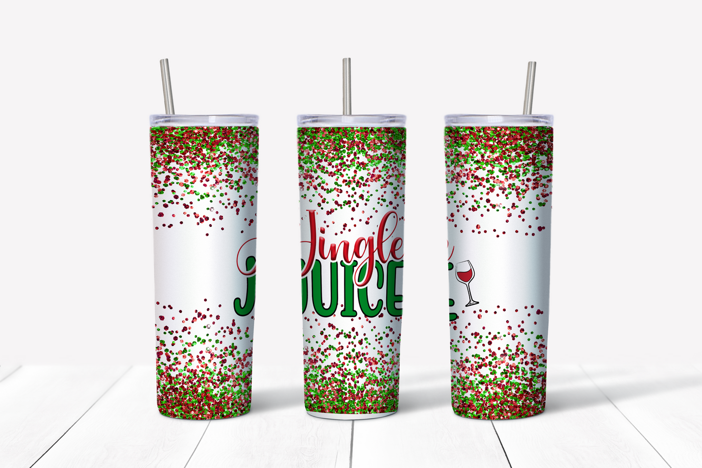 Jingle Juice” Holiday Glitter Tumbler