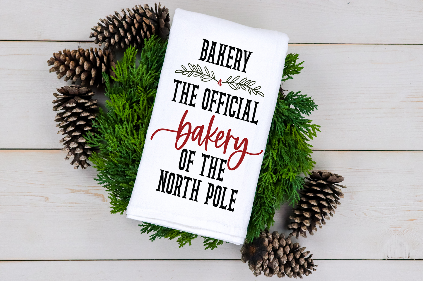 Official Bakery of North Pole Tea Towel