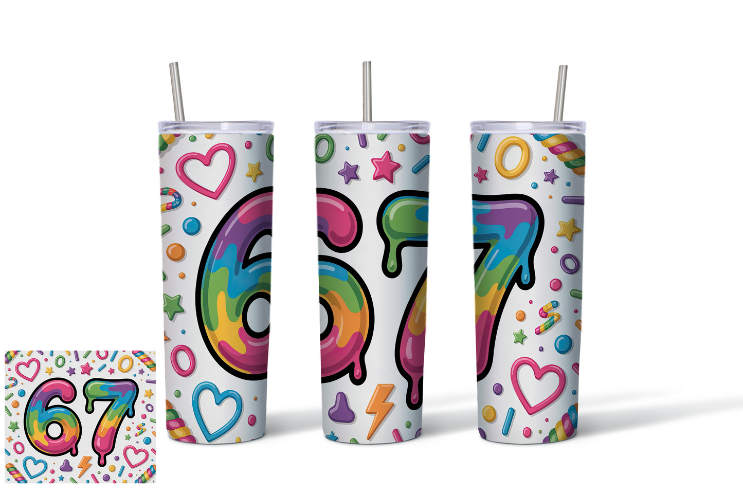 Valentine's Day 67 Tumbler - 20 oz Stainless Steel