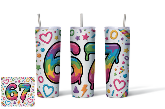 Valentine's Day 67 Tumbler - 20 oz Stainless Steel