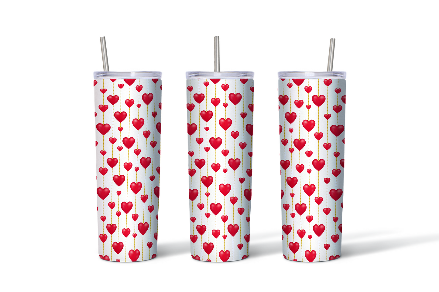 Heart Garland Valentine Tumbler - 20 oz. Stainless