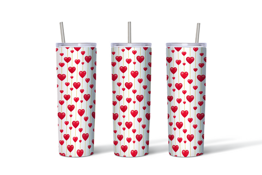 Heart Garland Valentine Tumbler - 20 oz. Stainless