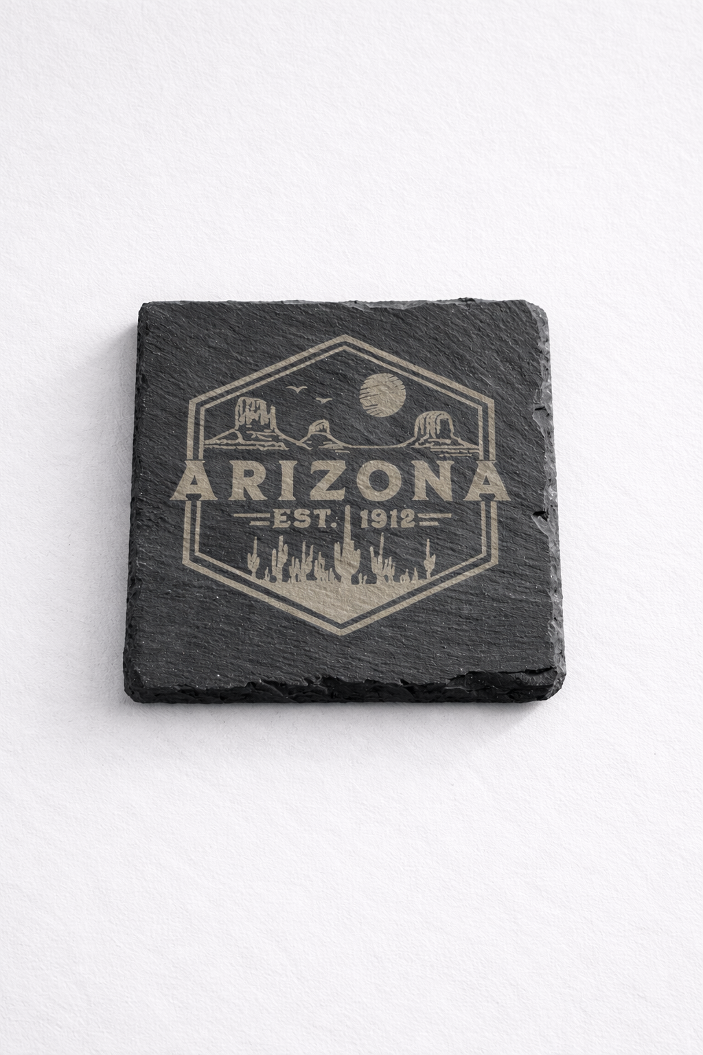 Arizona Est. 1912 Slate Coaster
