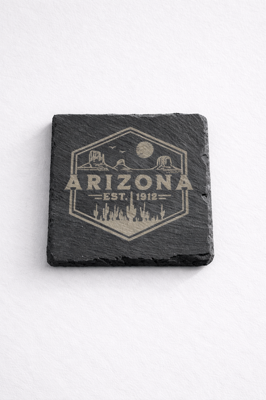 Arizona Est. 1912 Slate Coaster