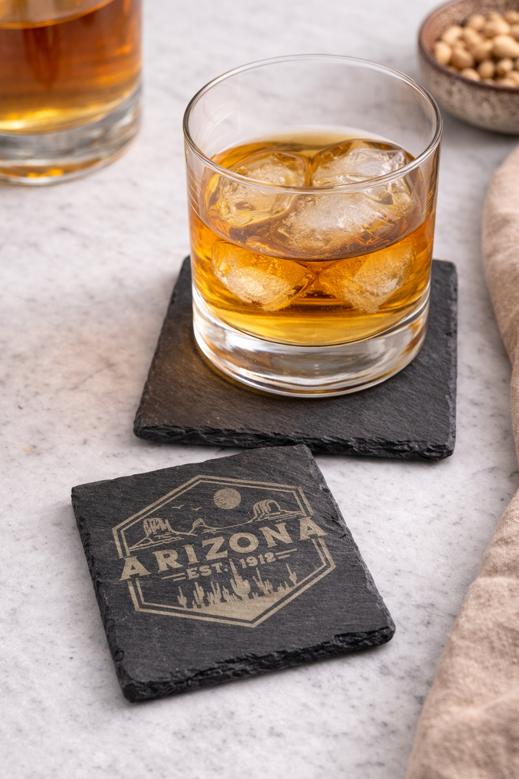 Arizona Est. 1912 Slate Coaster