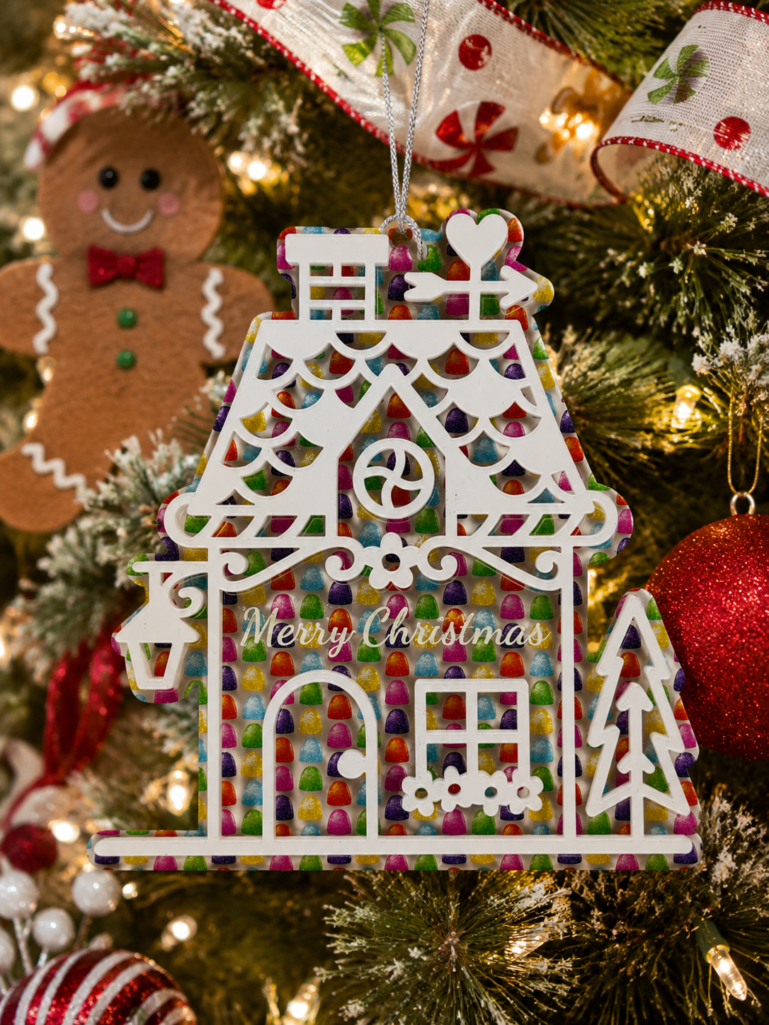 Gingerbread House Ornament – Layered Acrylic Christmas Ornament