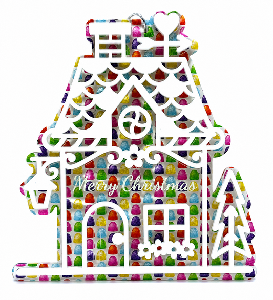 Gingerbread House Ornament – Layered Acrylic Christmas Ornament