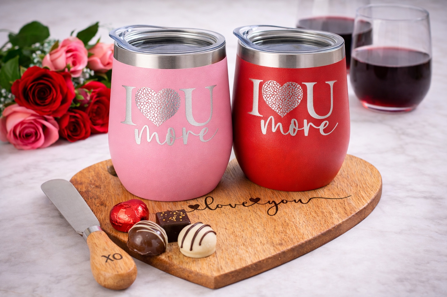 Love U More Wine Tumbler