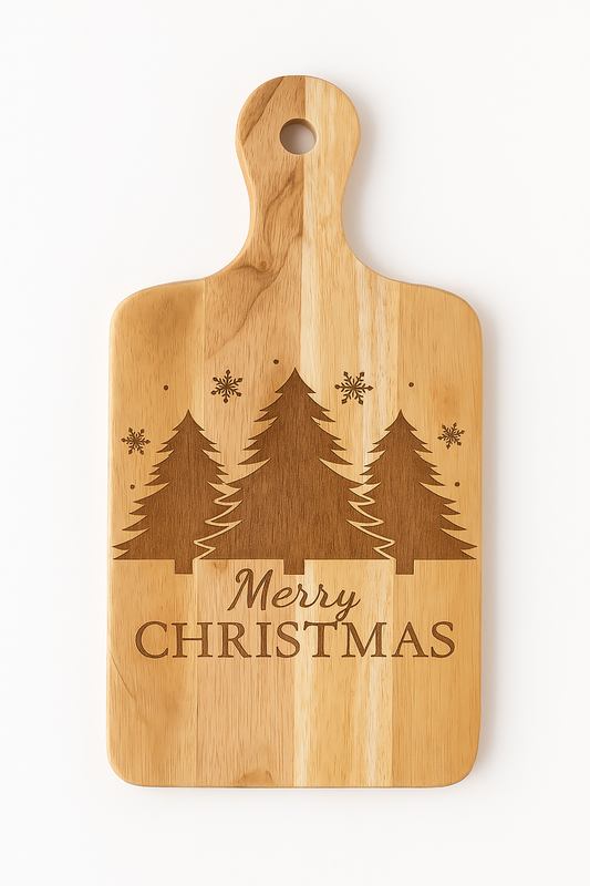 Merry Christmas – Engraved Bamboo Wood Cutting Board