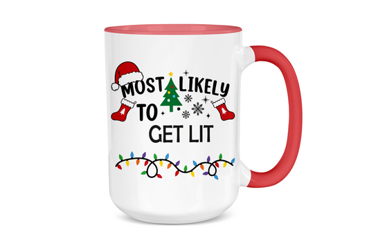 Most Likely to Get Lit Holiday Mug