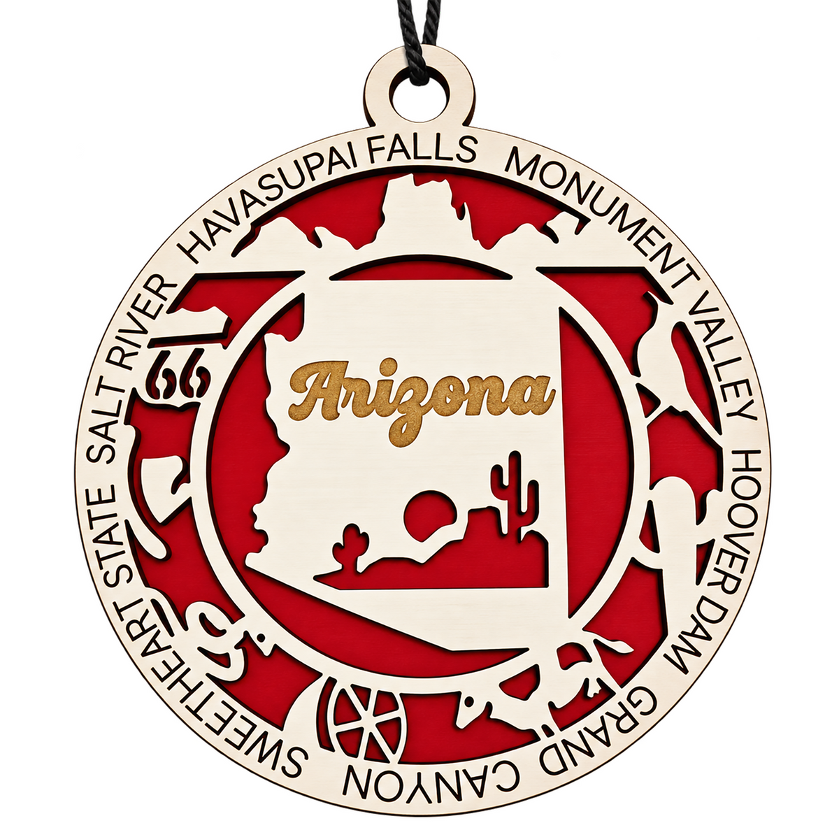 Arizona Layered Holiday Ornament