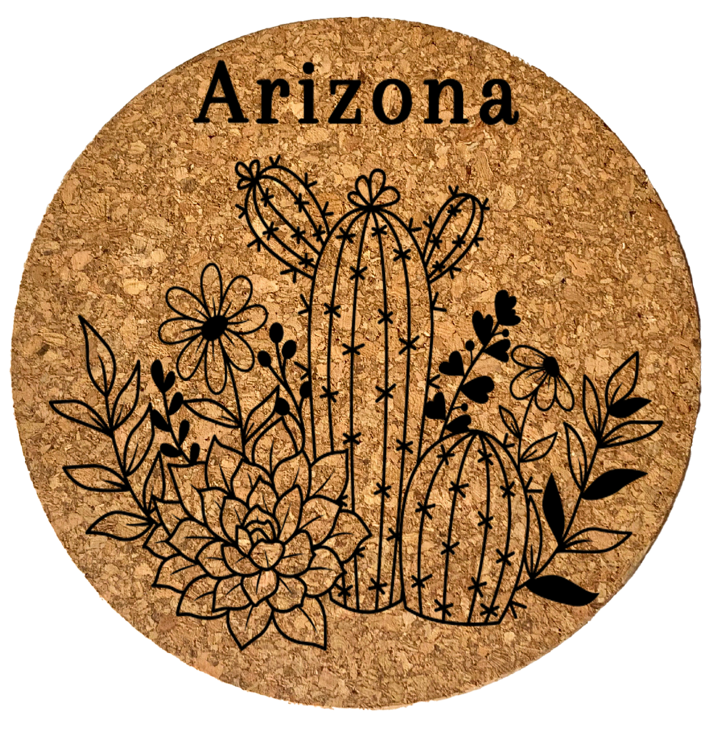 Botanical Cactus Garden Trivet