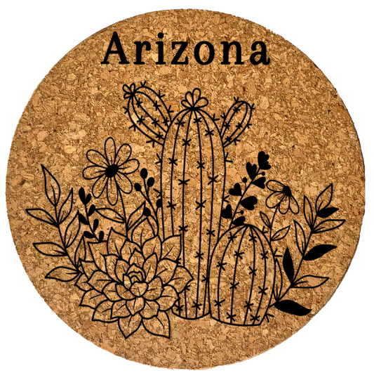 Botanical Cactus Garden Trivet