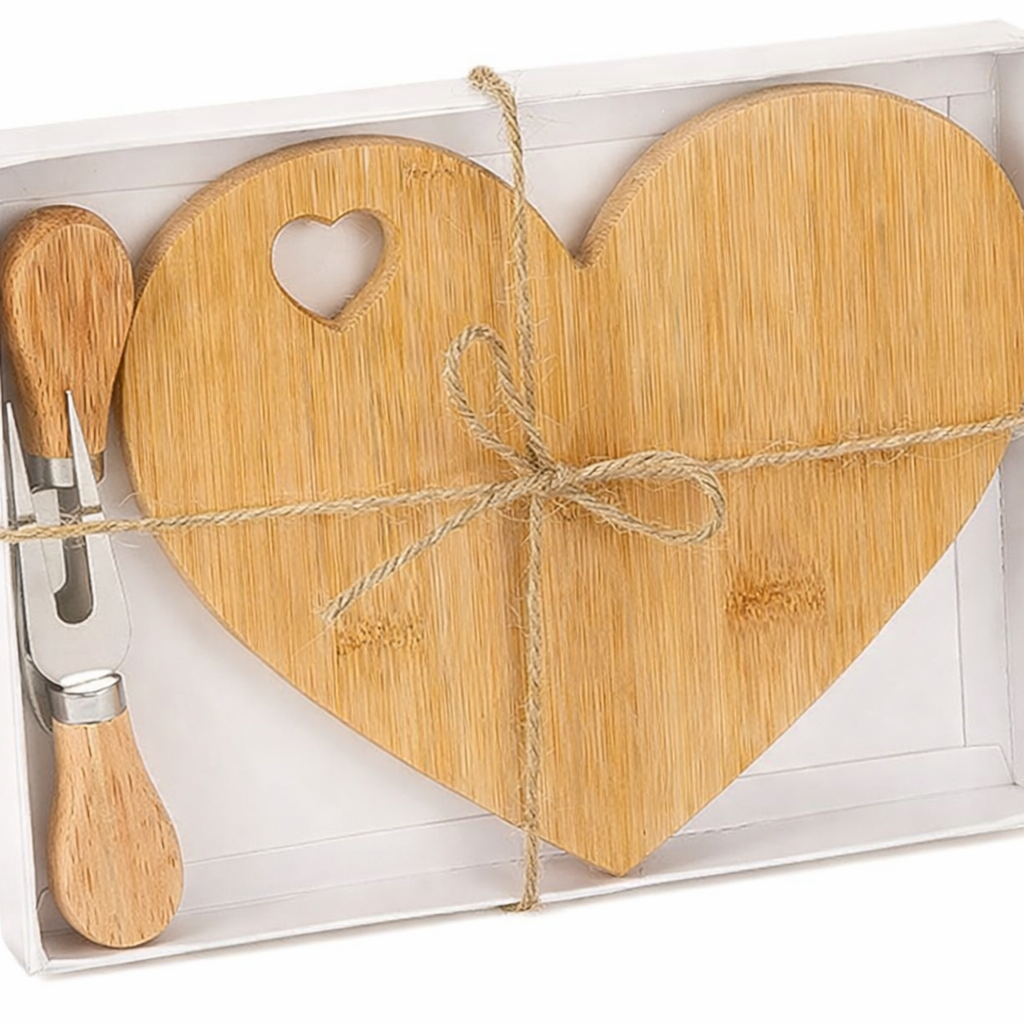 Heart Shape "I Love You" Cutting Board Set