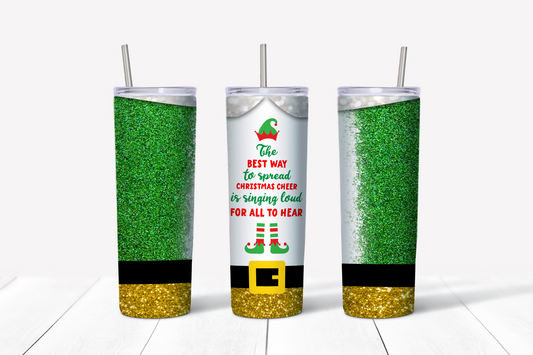 Elf Inspired Spread Christmas Cheer 20 oz Tumbler