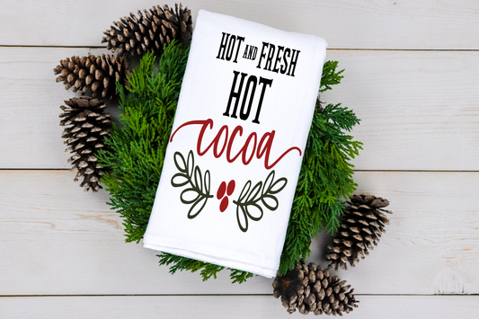 Hot & Fresh Cocoa Tea Towel