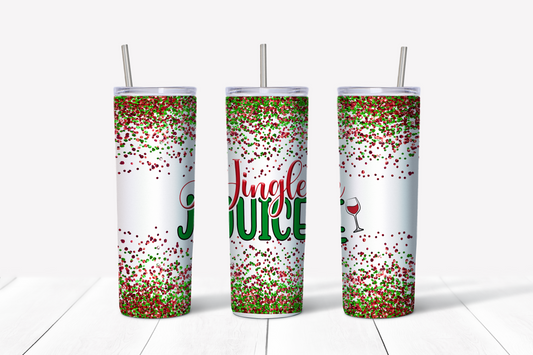 Jingle Juice” Holiday Glitter Tumbler