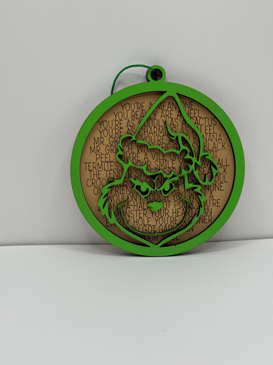 Mean on Mr. Grinch Ornament