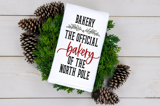 Official Bakery of North Pole Tea Towel
