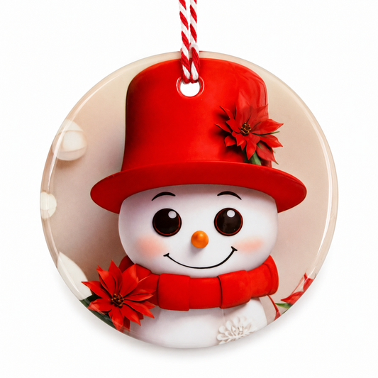 Ceramic Snowman Ornament – Christmas Tree Ornament